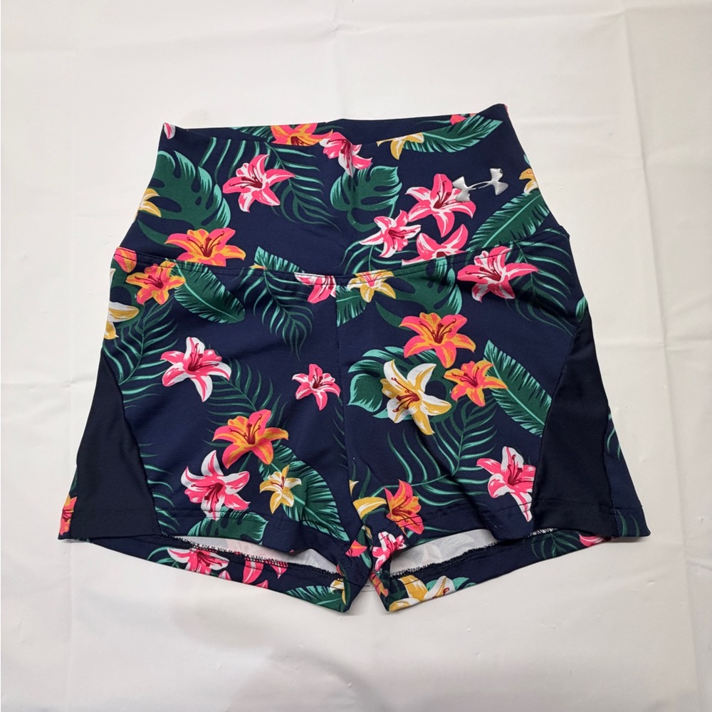Under Armour Navy Floral Athletic Shorts